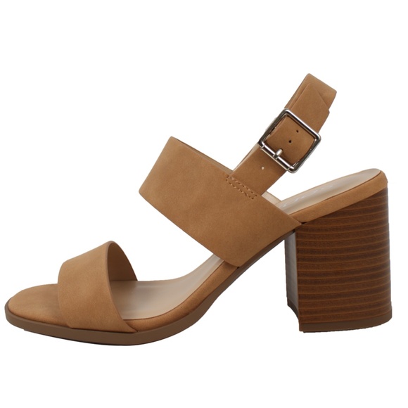 Shoes - Size 10 Coffee Open Toe Slingback Dress Stacked